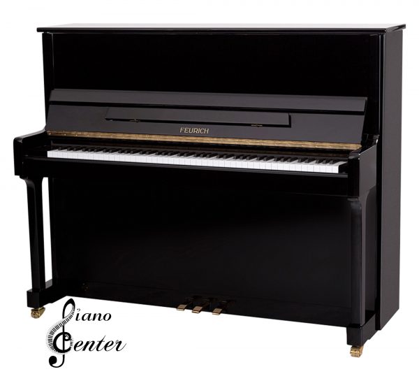 پیانو آکوستیک FEURICH 122 – UNIVERSAL Black Polished - Brass
