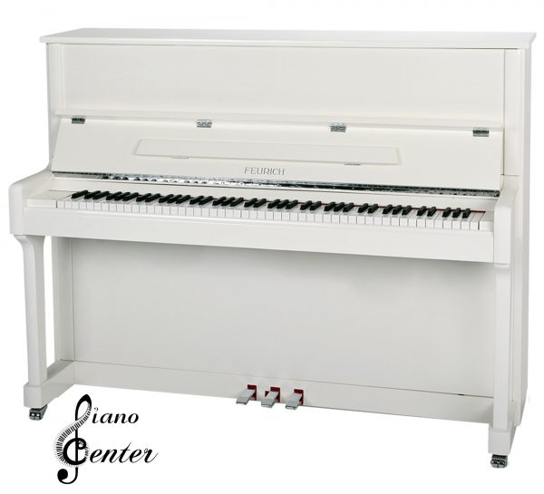 پیانو آکوستیک FEURICH 122 – UNIVERSAL White Polished - Chrome