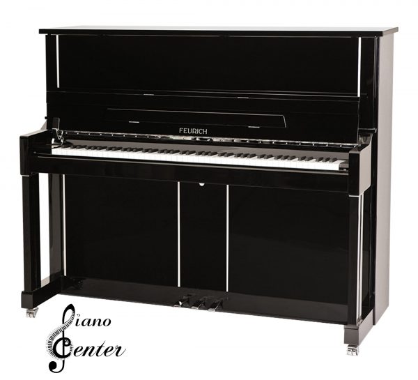 پیانو آکوستیک FEURICH 125 – DESIGN Black Polished - Chrome