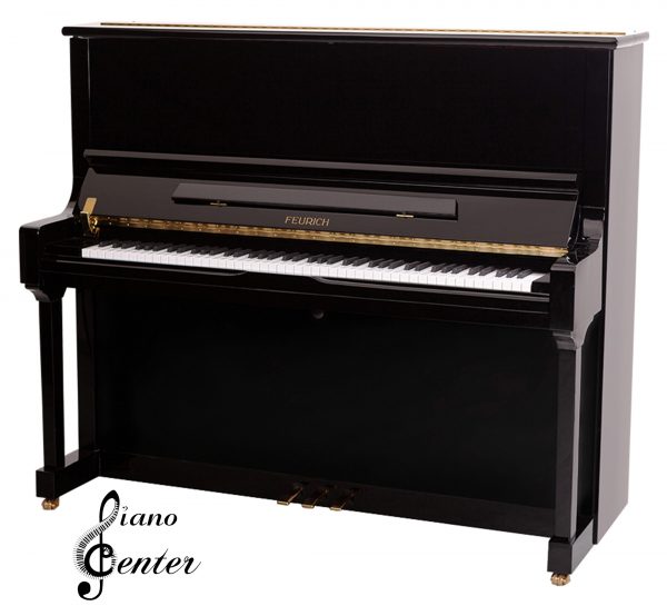 پیانو آکوستیک FEURICH 133 – CONCERT Black Polished - Brass